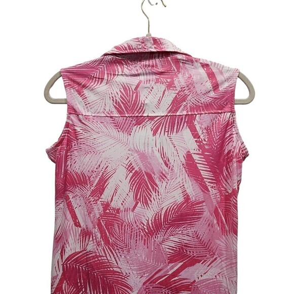 NEW! Stella Parker Hot Pink Island Collection UPF 50 Button Front Popover Dress - Picture 4 of 7